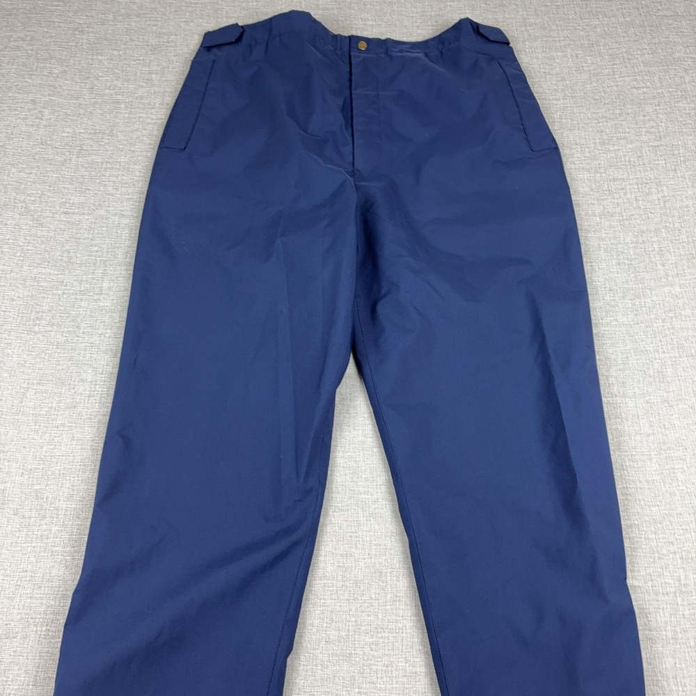 Vintage Tourney GORE-TEX Rain Pants Mens 40x30 Blue Waterproof Elastic Waist